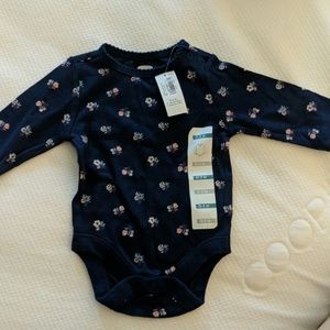 Waffle knit floral bodysuit